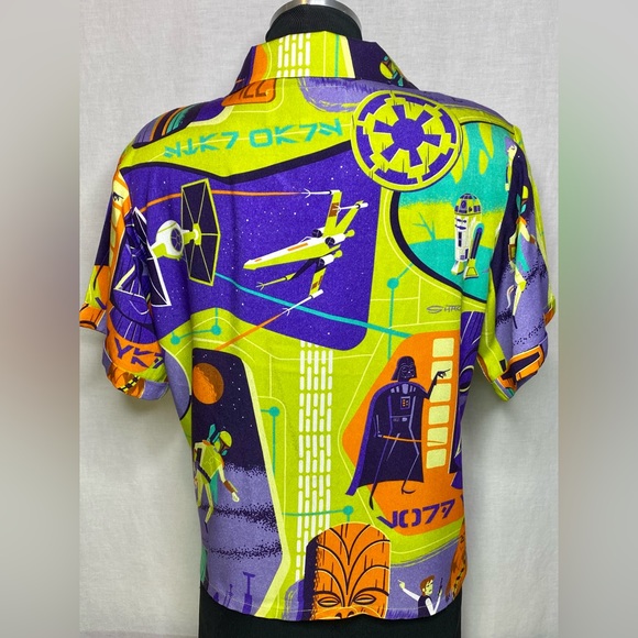 Disney Star Wars SHAG Geeki Tiki Button Up Aloha Shirt Size S Special Edition - Picture 3 of 15